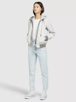 Khujo Blouson "Persee" In Weiß/ Grau -Khujo Geschäft khujo blouson persee in weiss grau 4