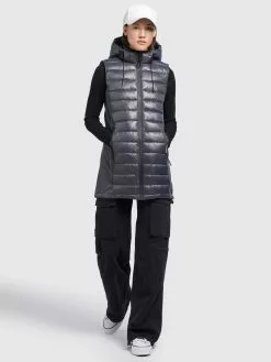 Khujo Weste BECCA SHINY In Grau -Khujo Geschäft khujo weste becca shiny in grau 5